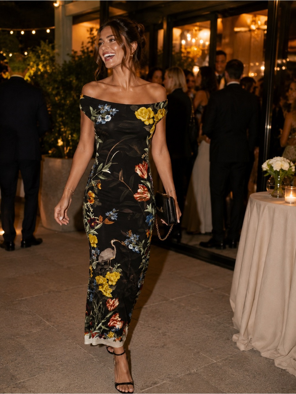 Alice + Olivia Delora Floral Off-Shoulder Maxi Dress - Picture 3 of 8